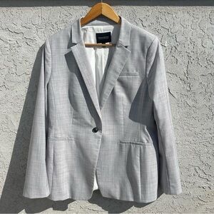 Banana Republic Light Gray Plaid Blazer